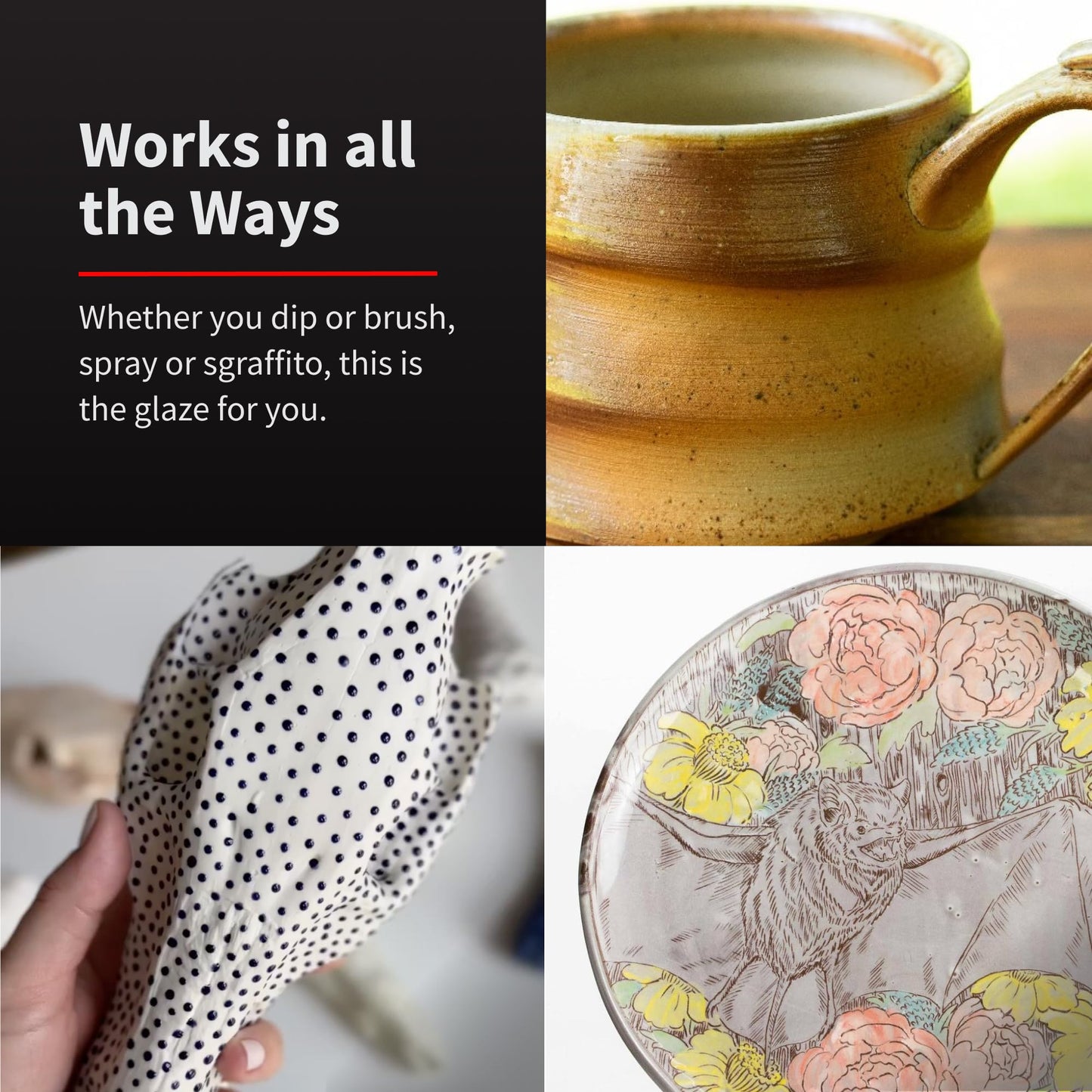 Speedball Underglaze 12-Color Underglaze Set, Sampler Pack, 2 Ounce Jars