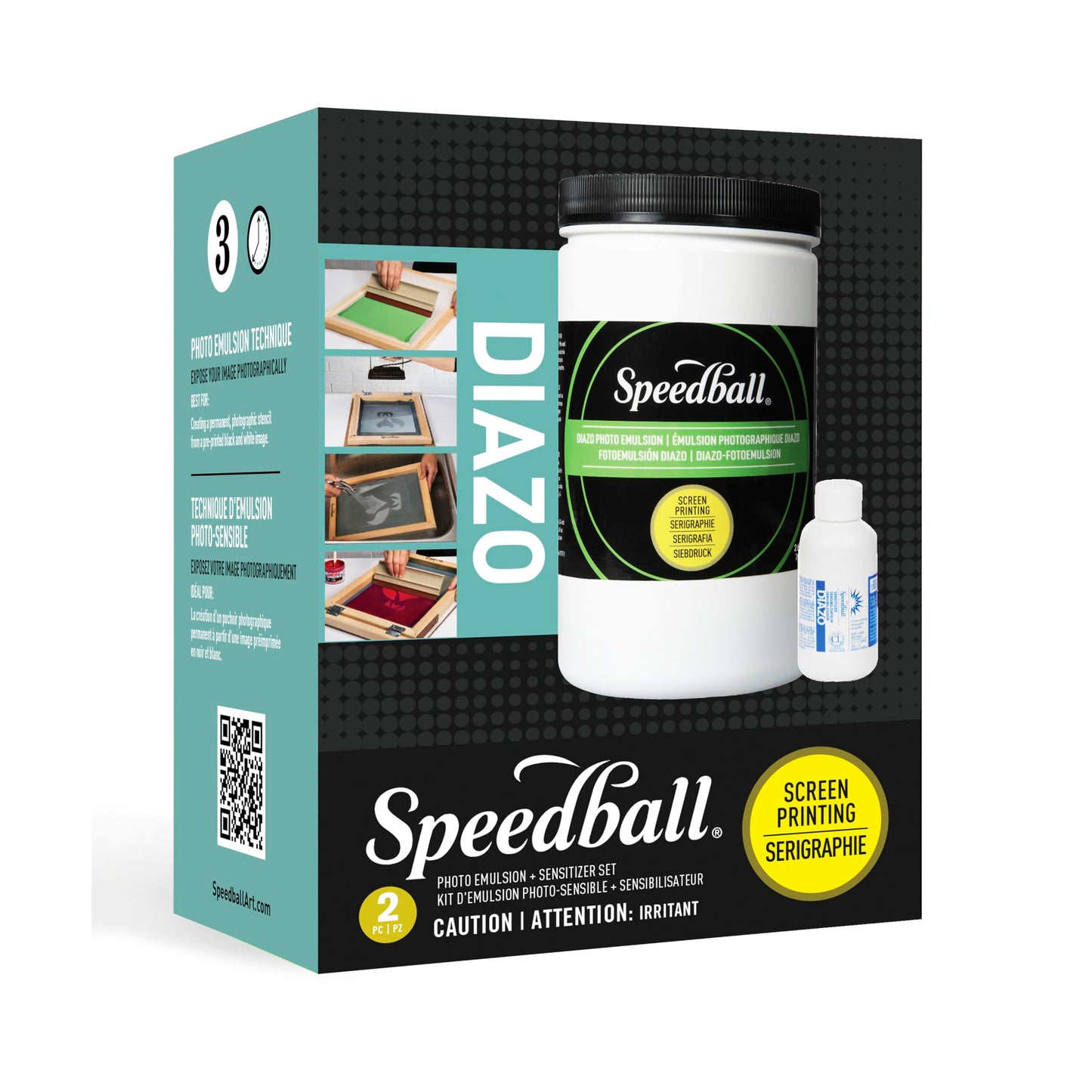 Speedball Diazo Photo Emulsion and Sensitizer Kit, Includes 26oz Emulsion and 2oz Sensitizer