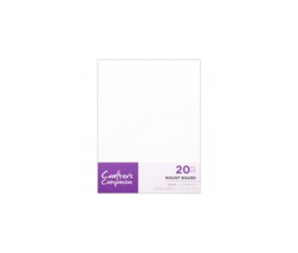 Crafter's Companion Mount Board 20/Pkg - White