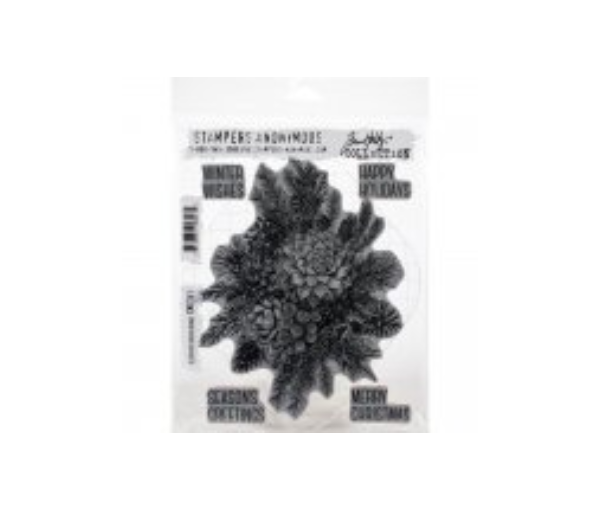 Tim Holtz Cling Stamps 7"X8.5" W/Gridblock - Glorious Gatherings