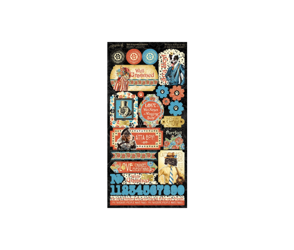 Well Groomed Cardstock Stickers 12"X12"