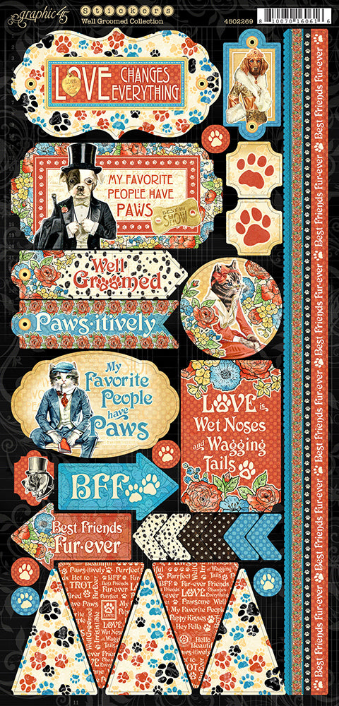 Well Groomed Collection 45 Graphic Stickers