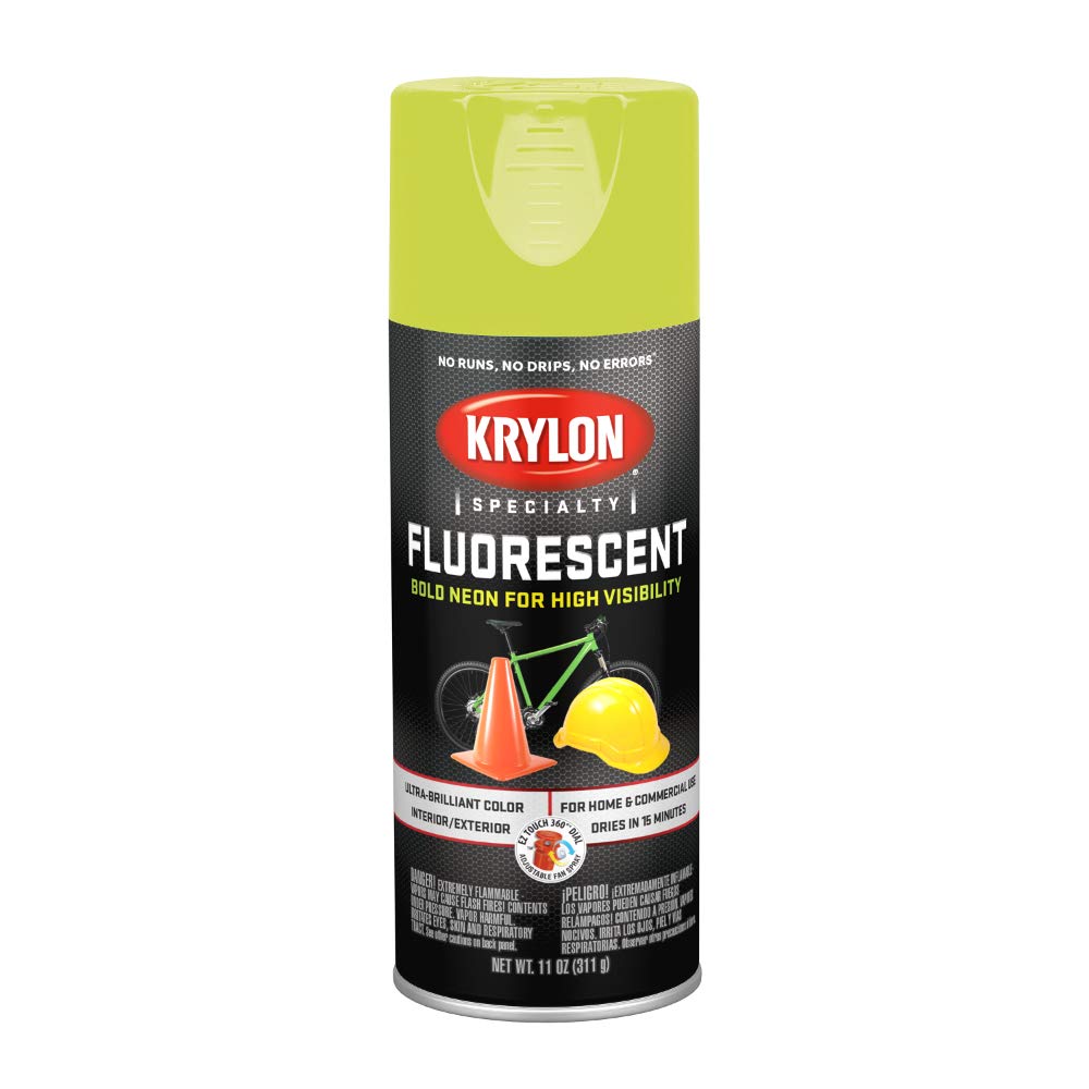 Krylon Aerosol Bold Fluorescent Paint, 11 oz, Green