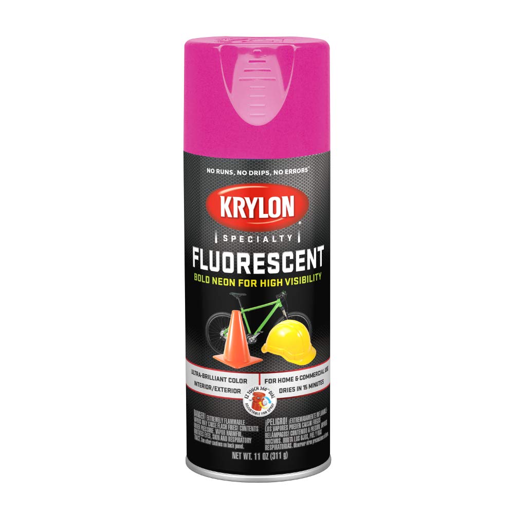 Krylon Aerosol Bold Fluorescent Paint, 11 oz, Green