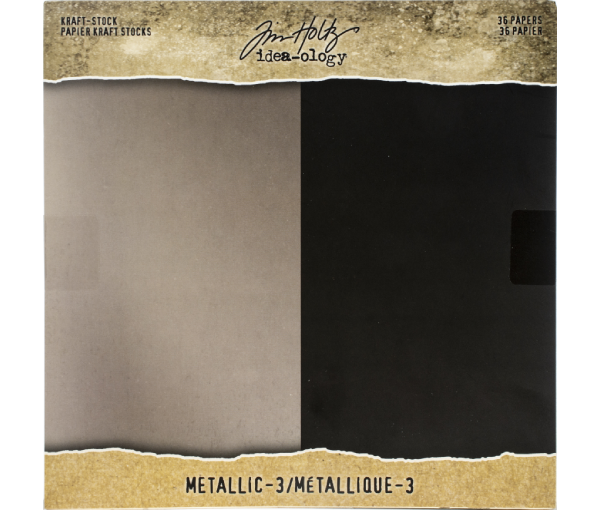 Idea-Ology Paper Stash Kraft Metallic Paper Pad 8"X8" 36/Pkg-Metallic 3