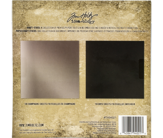 Idea-Ology Paper Stash Kraft Metallic Paper Pad 8"X8" 36/Pkg-Metallic 3