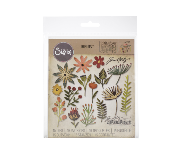 Sizzix Thinlits Dies By Tim Holtz -Funky Floral #3