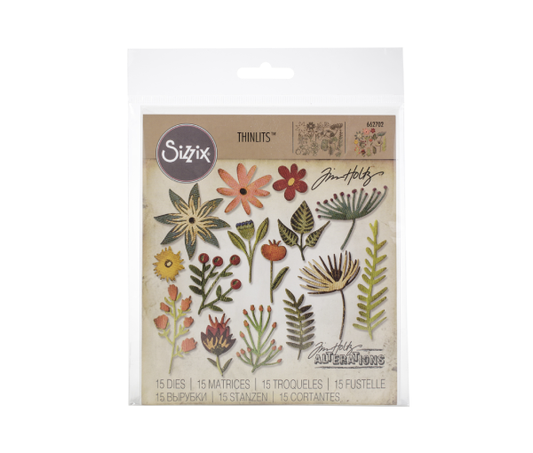 Sizzix Thinlits Dies By Tim Holtz -Funky Floral #3