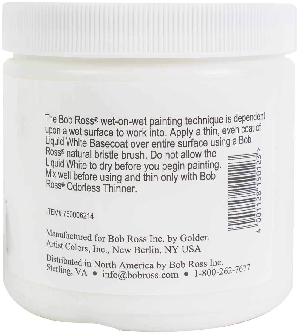 Bob Ross Liquid White Oil Paint, 8oz jar