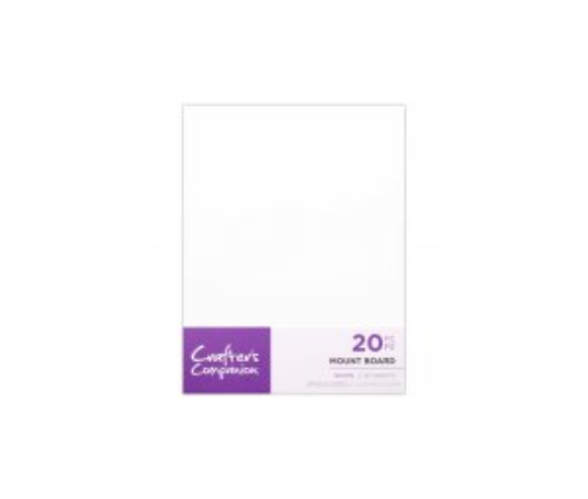 Crafter's Companion Mount Board 20/Pkg - White