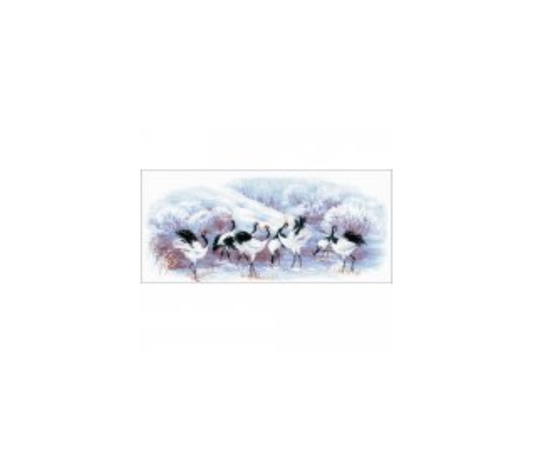 RIOLIS Counted Cross Stitch Kit 21.75"X9.75" --- Japanese Cranes (14 Count)