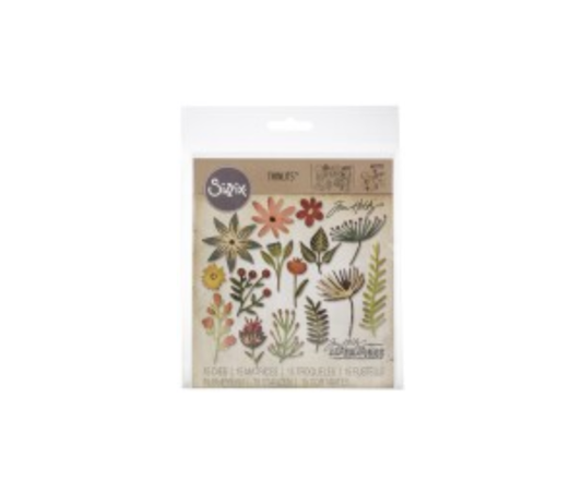 Sizzix Thinlits Dies By Tim Holtz -Funky Floral #3