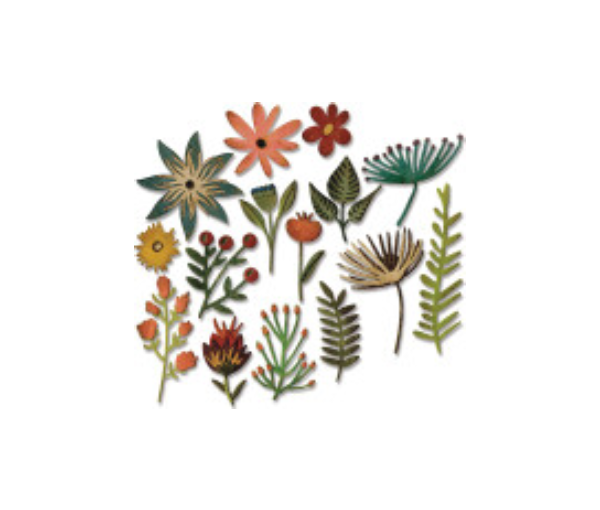 Sizzix Thinlits Dies By Tim Holtz -Funky Floral #3