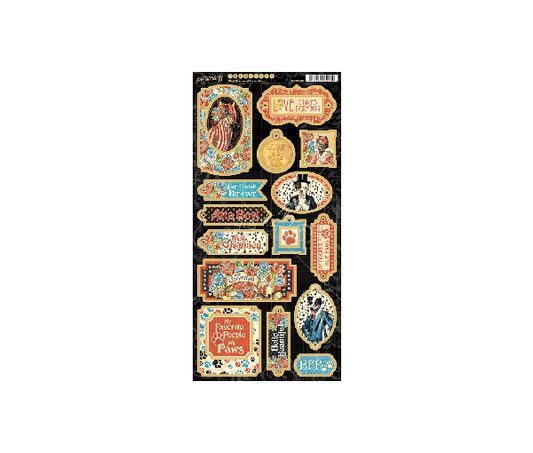 Well Groomed Chipboard Die-Cuts 6"X12" Sheet