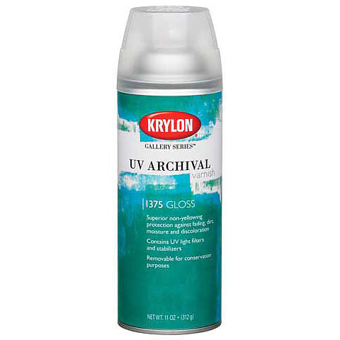 Krylon Gallery Series UV Archival Varnish Aerosol Spray, 11 Ounce