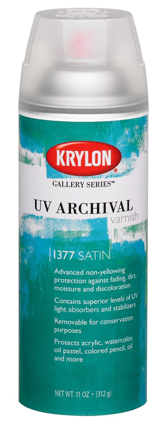 Krylon Gallery Series UV Archival Varnish Aerosol Spray, 11 Ounce