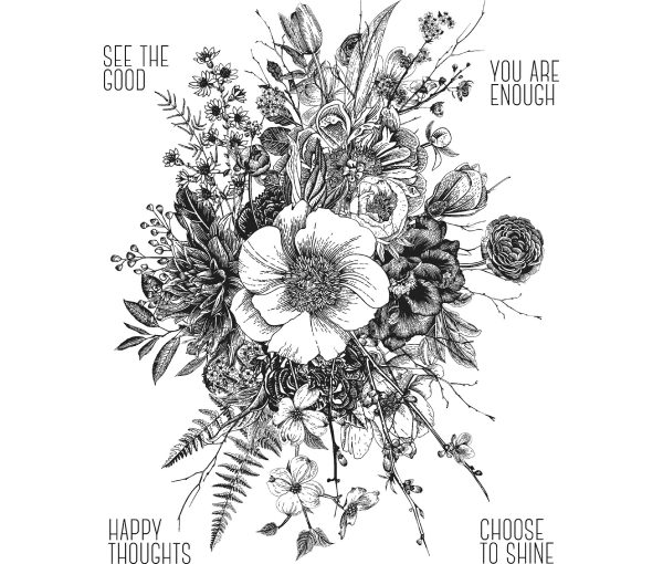 Tim Holtz Cling Stamps 7"X8.5"-Glorious Garden