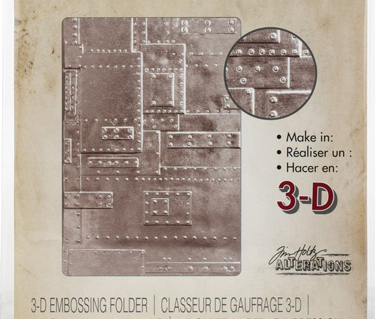 Sizzix 3D Texture Fades Embossing Folder By Tim Holtz-Foundry